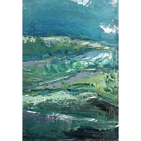 Blue Mountainscape II Gold Ornate Wood Framed Art Print with Double Matting by Chapman, Marcy