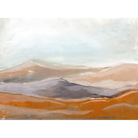 Orange Tinted Hillside Black Modern Wood Framed Art Print with Double Matting by Chapman, Marcy