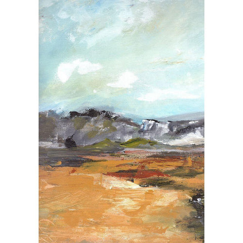 Trails to the Hillside I Black Modern Wood Framed Art Print with Double Matting by Chapman, Marcy