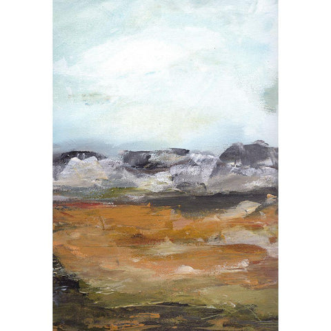 Trails to the Hillside II Black Modern Wood Framed Art Print with Double Matting by Chapman, Marcy