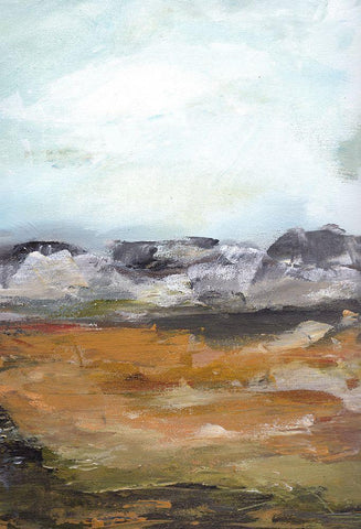 Trails to the Hillside II Black Ornate Wood Framed Art Print with Double Matting by Chapman, Marcy