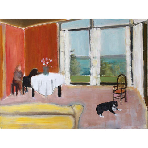 Late Afternoon Black Modern Wood Framed Art Print with Double Matting by Marie, Susanne