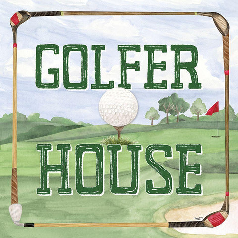 Golf Days IV-Golfer House Black Modern Wood Framed Art Print with Double Matting by Reed, Tara