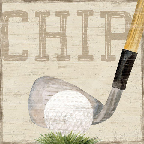 Golf Days VII-Chip White Modern Wood Framed Art Print with Double Matting by Reed, Tara