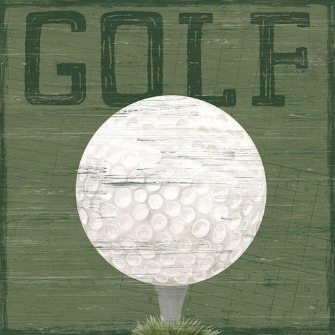 Golf Days XI-Golf Black Ornate Wood Framed Art Print with Double Matting by Reed, Tara