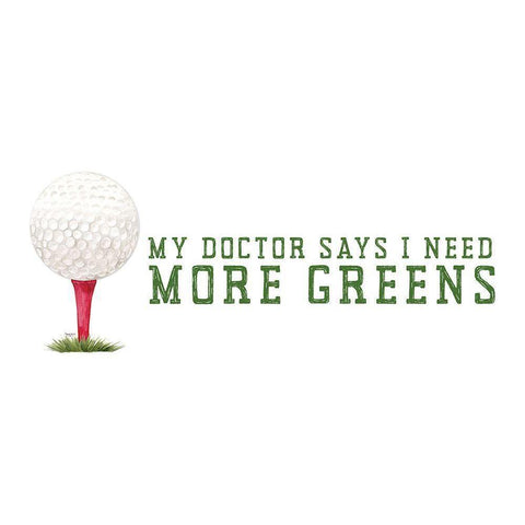 Golf Days panel II-More Greens Black Modern Wood Framed Art Print with Double Matting by Reed, Tara