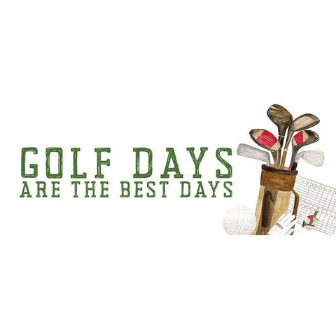 Golf Days panel III-Best Days Gold Ornate Wood Framed Art Print with Double Matting by Reed, Tara