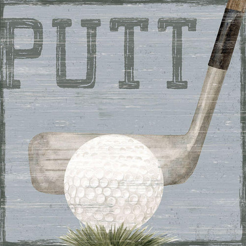 Golf Days neutral VI-Putt Black Modern Wood Framed Art Print with Double Matting by Reed, Tara