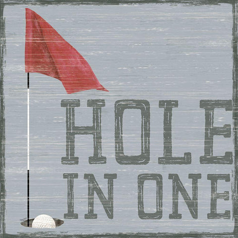 Golf Days neutral IX-Hole in One Gold Ornate Wood Framed Art Print with Double Matting by Reed, Tara