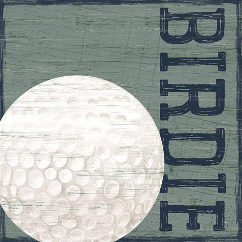 Golf Days neutral XIII-Birdie White Modern Wood Framed Art Print by Reed, Tara