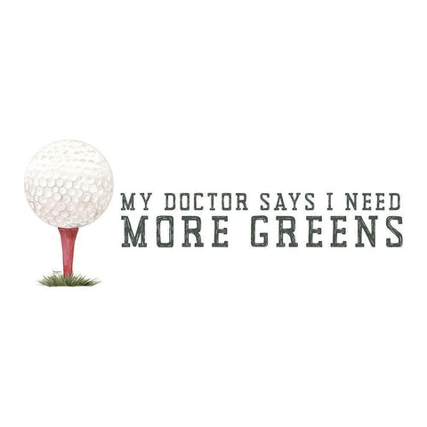 Golf Days neutral panel II-More Greens Black Modern Wood Framed Art Print with Double Matting by Reed, Tara