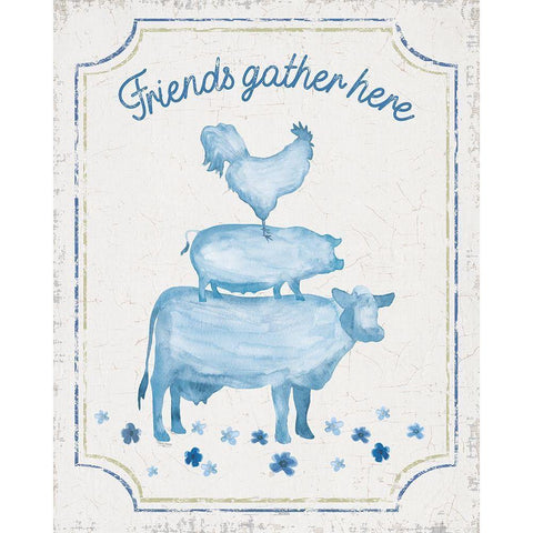 Country Cottage Field XX Black Modern Wood Framed Art Print with Double Matting by Reed, Tara