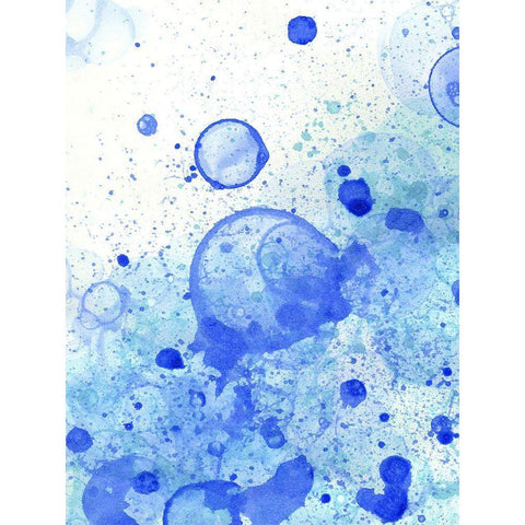 Bubble Splash I Black Modern Wood Framed Art Print by Wilson, Kelsey