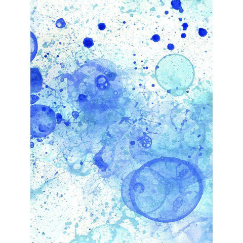 Bubble Splash II White Modern Wood Framed Art Print by Wilson, Kelsey