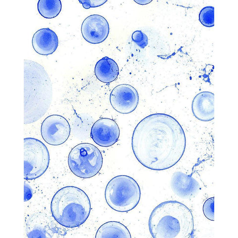 Bubble Polkadot I White Modern Wood Framed Art Print by Wilson, Kelsey
