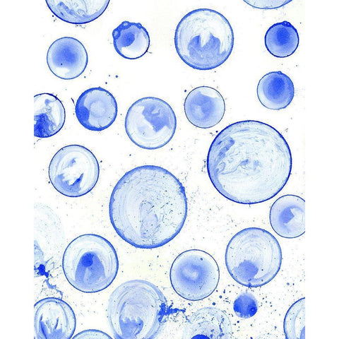 Bubble Polkadot II White Modern Wood Framed Art Print by Wilson, Kelsey