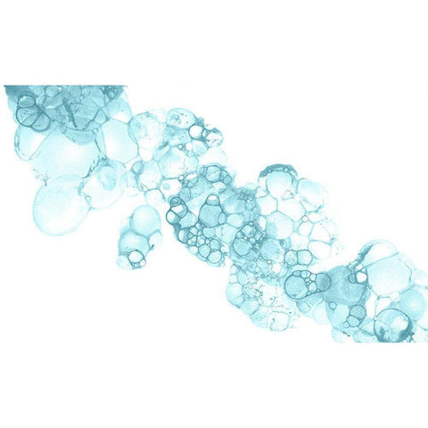 Bubblescape aqua II Black Modern Wood Framed Art Print by Wilson, Kelsey