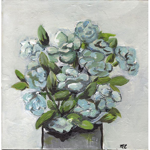Fading Blue Black Modern Wood Framed Art Print with Double Matting by Chapman, Marcy
