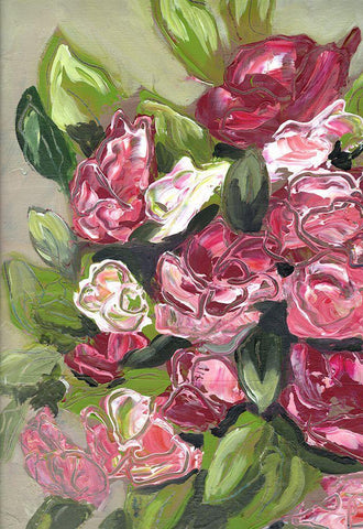 Prettiest Bunch of Flowers portrait I Black Ornate Wood Framed Art Print with Double Matting by Chapman, Marcy
