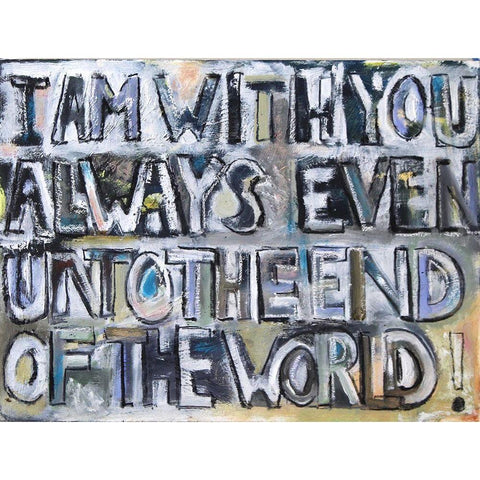 I Am With You Black Modern Wood Framed Art Print by Marie, Susanne