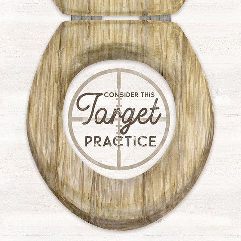 Bath Art IV-Target Practice Black Modern Wood Framed Art Print with Double Matting by Reed, Tara