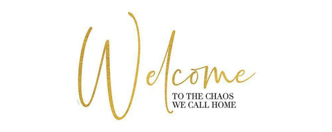 Sentiment Art panel V-Welcome Chaos White Modern Wood Framed Art Print with Double Matting by Reed, Tara