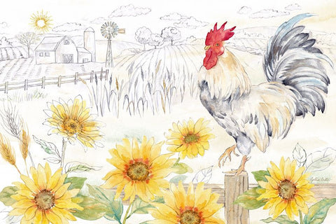 Good Morning Sunshine landscape White Modern Wood Framed Art Print with Double Matting by Coulter, Cynthia