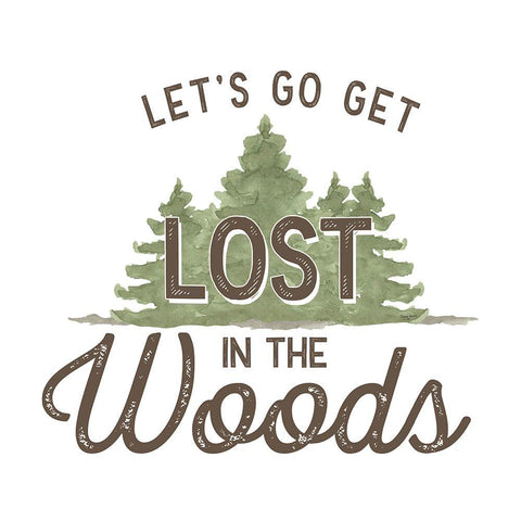 Lost in Woods IV-Lets Go Black Modern Wood Framed Art Print with Double Matting by Reed, Tara