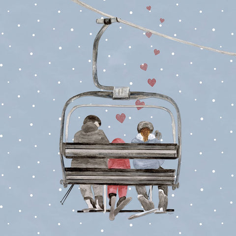 Winter Mountain Getaway IX White Modern Wood Framed Art Print with Double Matting by Tara Reed