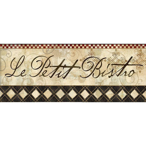 Petit Bistro Sign II Black Modern Wood Framed Art Print with Double Matting by Coulter, Cynthia