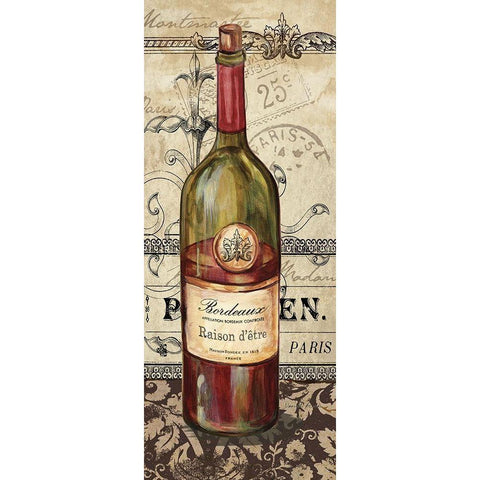 French Wine I Black Modern Wood Framed Art Print with Double Matting by Acerra, Danielle