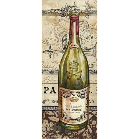 French Wine II Gold Ornate Wood Framed Art Print with Double Matting by Acerra, Danielle