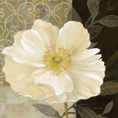 Midnight Poppy Closeup II Gold Ornate Wood Framed Art Print with Double Matting by Coulter, Cynthia