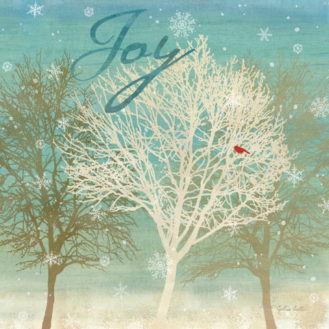 Holiday Trees II Black Ornate Wood Framed Art Print with Double Matting by Coulter, Cynthia