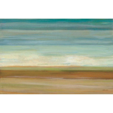 Turquoise Horizons Gold Ornate Wood Framed Art Print with Double Matting by Coulter, Cynthia