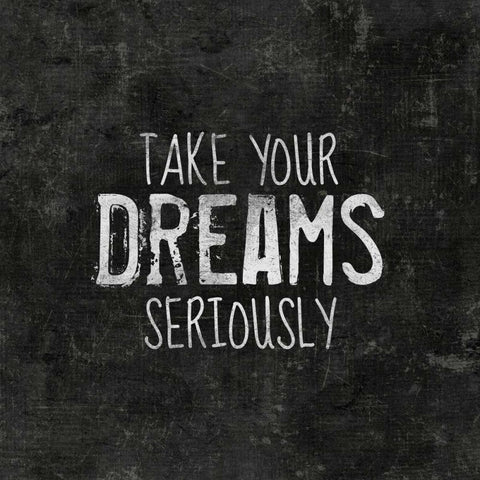 Dreams I Black Modern Wood Framed Art Print by Iron Orchid Designs