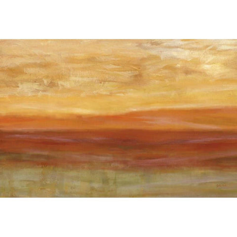 Horizons Spice Black Modern Wood Framed Art Print with Double Matting by Coulter, Cynthia