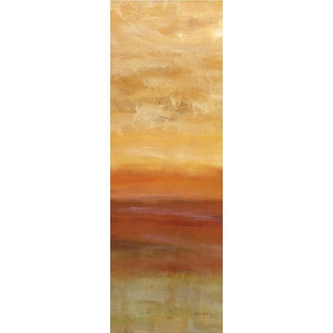 Horizons Spice Panel I Black Modern Wood Framed Art Print with Double Matting by Coulter, Cynthia