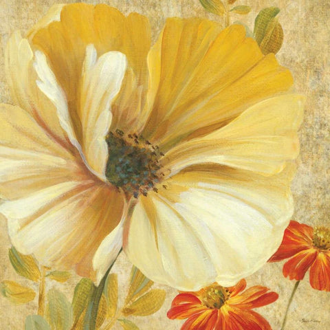 Primavera I Black Ornate Wood Framed Art Print with Double Matting by Gladding, Pamela