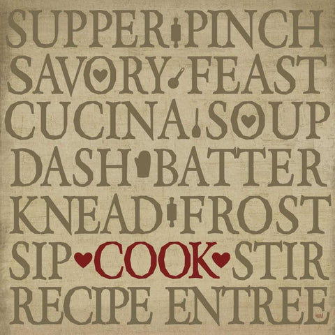 Chefs Words II Black Ornate Wood Framed Art Print with Double Matting by h.artworks