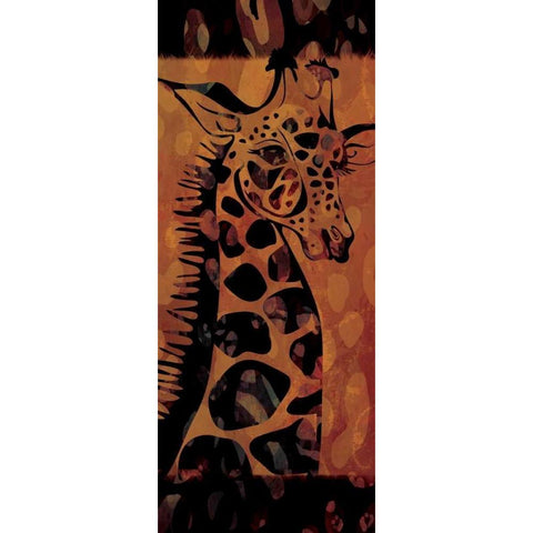 Tie Dye Safari I Black Modern Wood Framed Art Print by Rivas-Velazquez, Gena