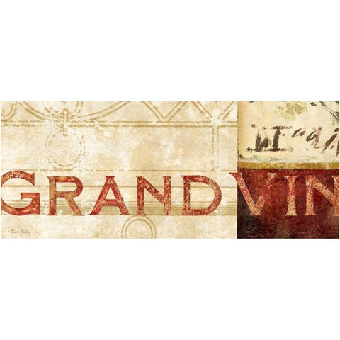 Vin Sign II White Modern Wood Framed Art Print by Gladding, Pamela