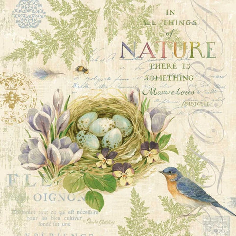 Nature Trail I Gold Ornate Wood Framed Art Print with Double Matting by Gladding, Pamela