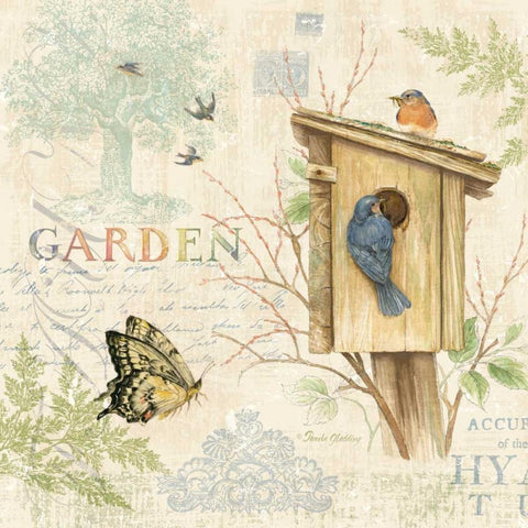 Nature Trail III Gold Ornate Wood Framed Art Print with Double Matting by Gladding, Pamela