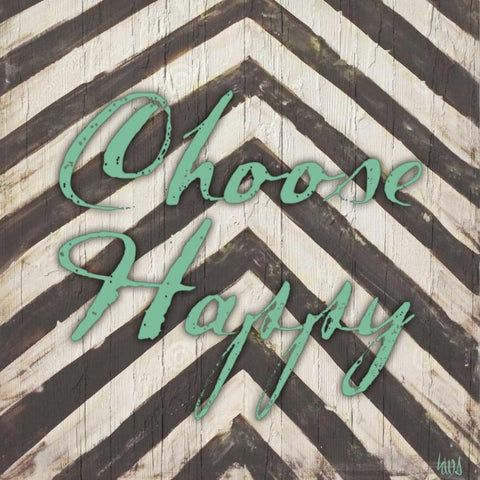 Chevron Sentiments Teal II Gold Ornate Wood Framed Art Print with Double Matting by h.artworks