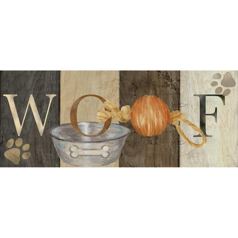 Pooch and Woof Sign II Gold Ornate Wood Framed Art Print with Double Matting by Coulter, Cynthia