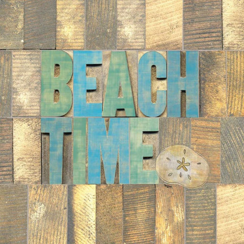 Beach Time II White Modern Wood Framed Art Print by Reed, Tara