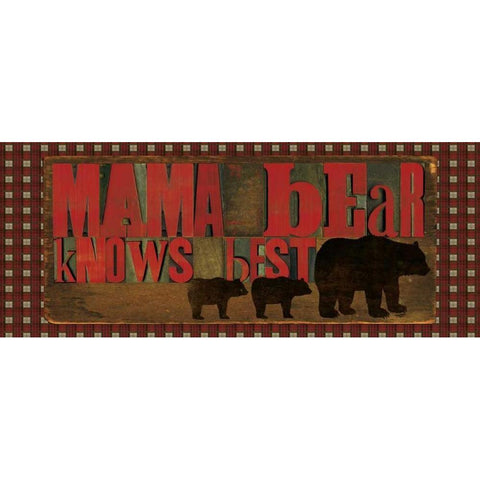 Dont Feed Mama Bear I Black Modern Wood Framed Art Print with Double Matting by Reed, Tara