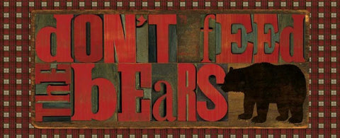 Dont Feed Mama Bear II Black Ornate Wood Framed Art Print with Double Matting by Reed, Tara