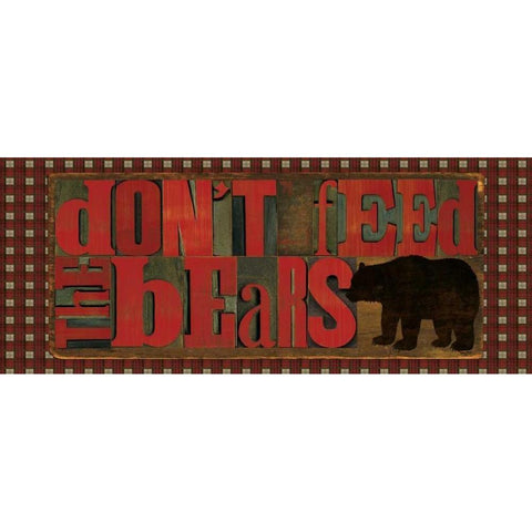 Dont Feed Mama Bear II Black Modern Wood Framed Art Print with Double Matting by Reed, Tara